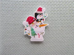 Snowman and Penguin Friends Needle Minder, Cover Minder, Magnet