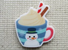 Snowman Cocoa Mug Needle Minder, Cover Minder, Magnet