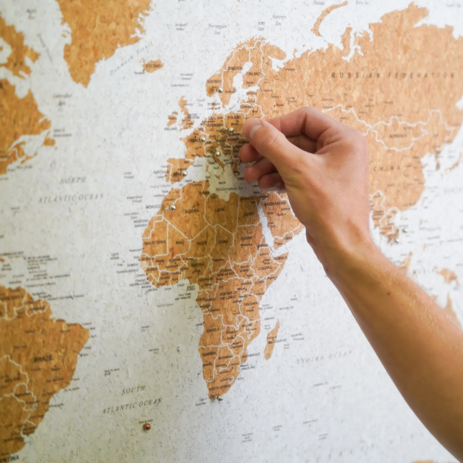 Splosh Travel Map - World Map - Large - White