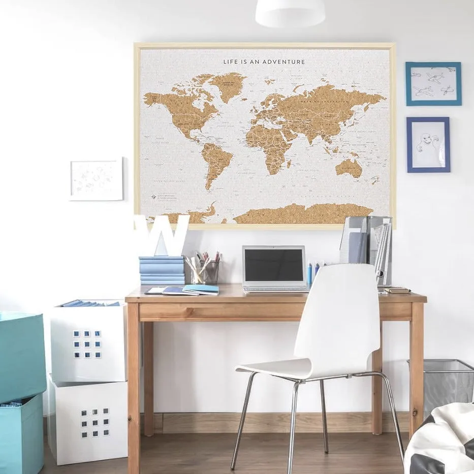 Splosh Travel Map - World Map - Large - White