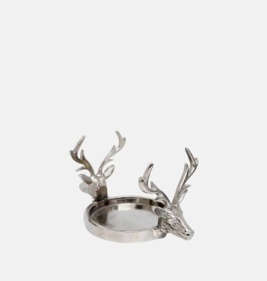 Stag Double Head Candle Holder