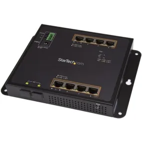 StarTech.com 8-Port PoE  Gigabit Ethernet Switch plus 2 SFP Connections - 8 Ports - Manageable - Gigabit Ethernet - 10/100/1000Base-T, 1000Base-SX/LX - TAA Compliant - 2 Layer Supported - Modular - 2 SFP Slots - Twisted Pair, Optical Fiber - PoE Ports - W