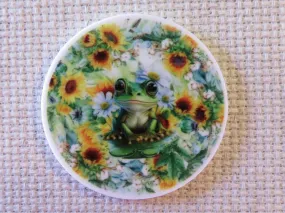 Sunflower Froggy Needle Minder, Cover Minder, Magnet