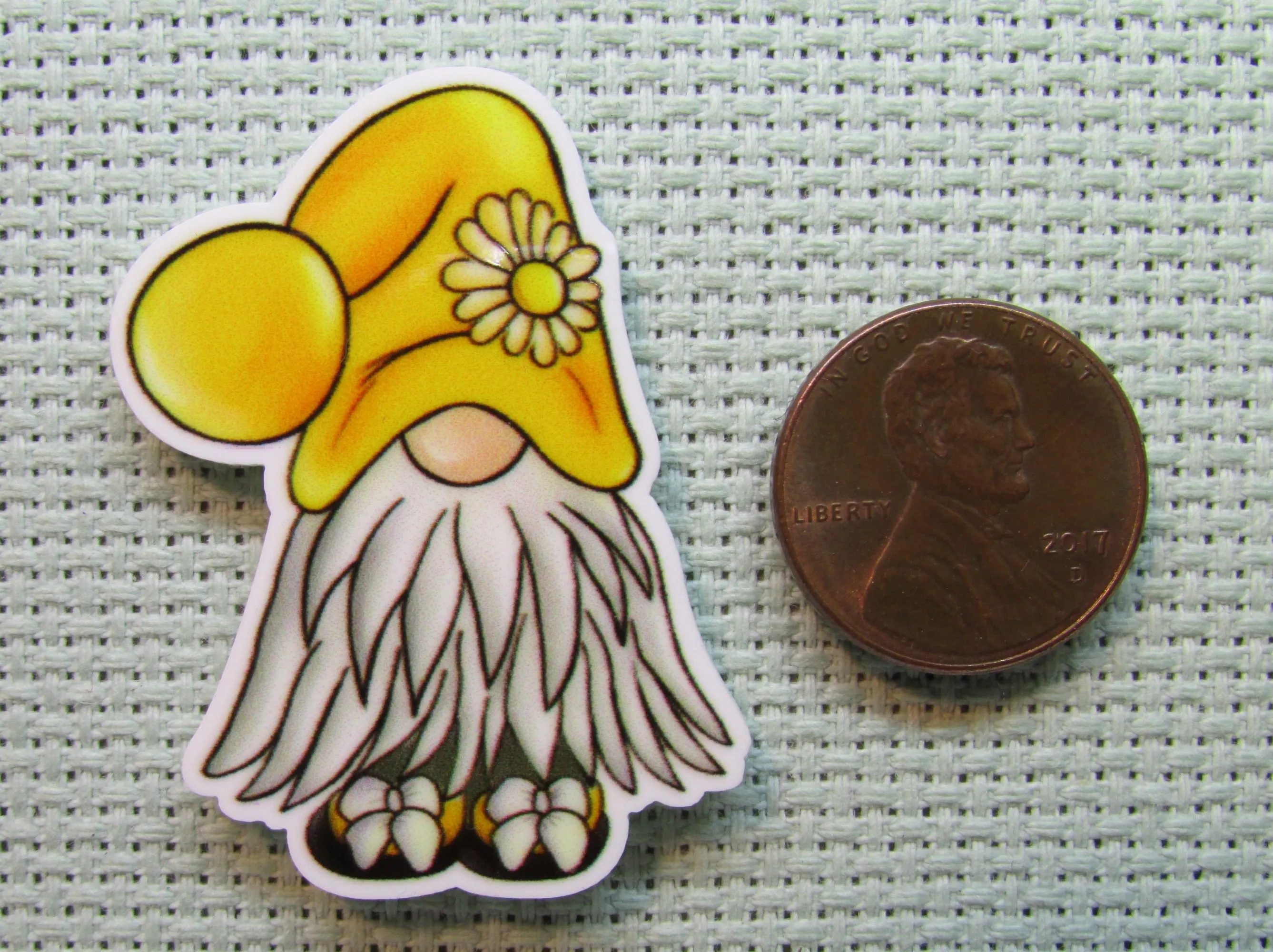 Sunflower Yellow Gnome Needle Minder, Cover Minder, Magnet