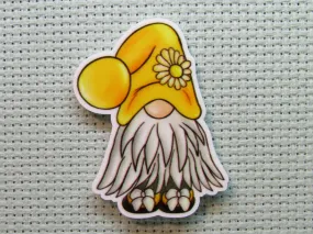 Sunflower Yellow Gnome Needle Minder, Cover Minder, Magnet