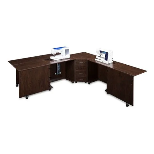 Sylvia Model 1810QR Combo Cabinet in Brown Pearwood
