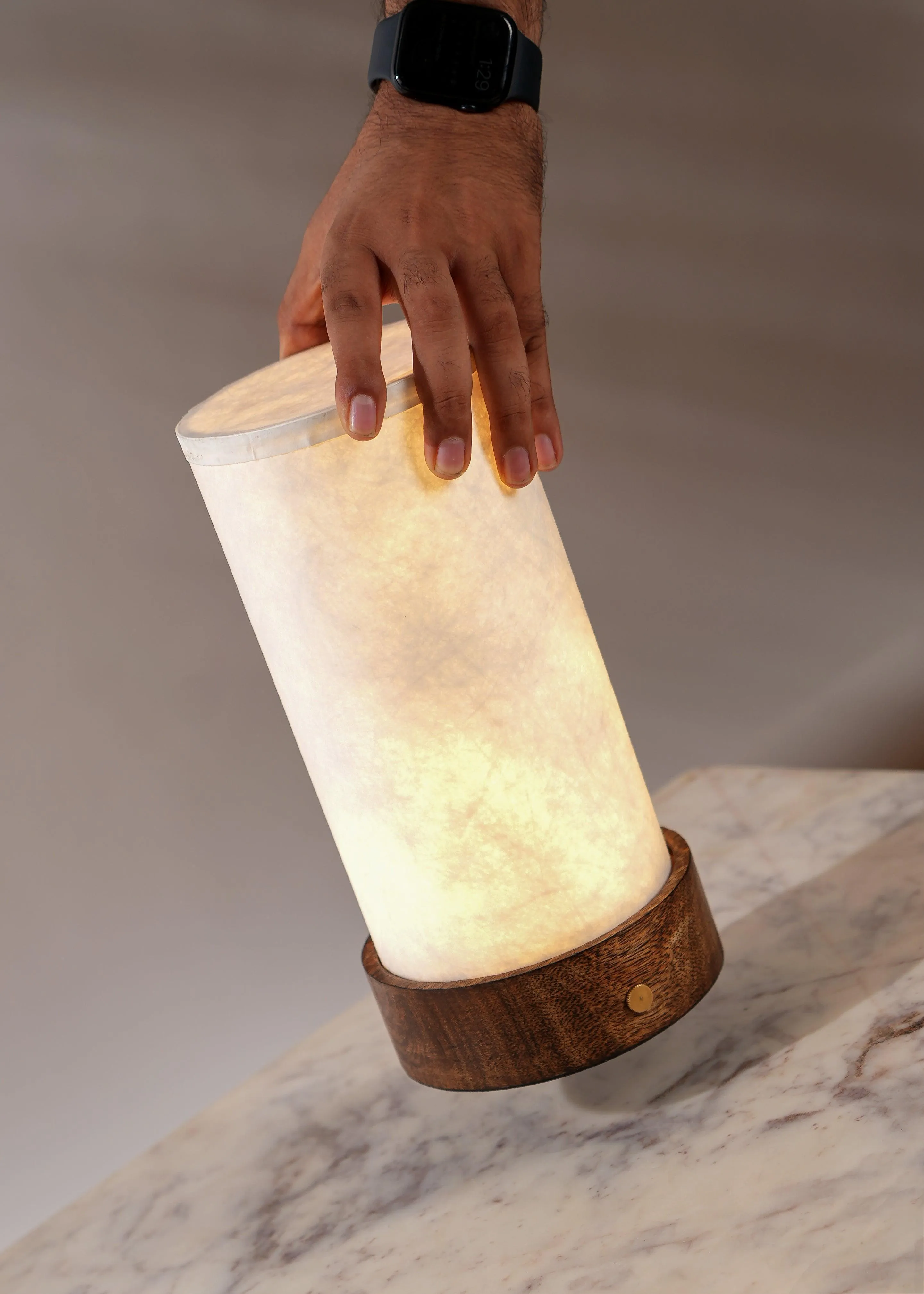 Synthetic Magnus Touch Sensor Lampshade | Centre Table Lamp