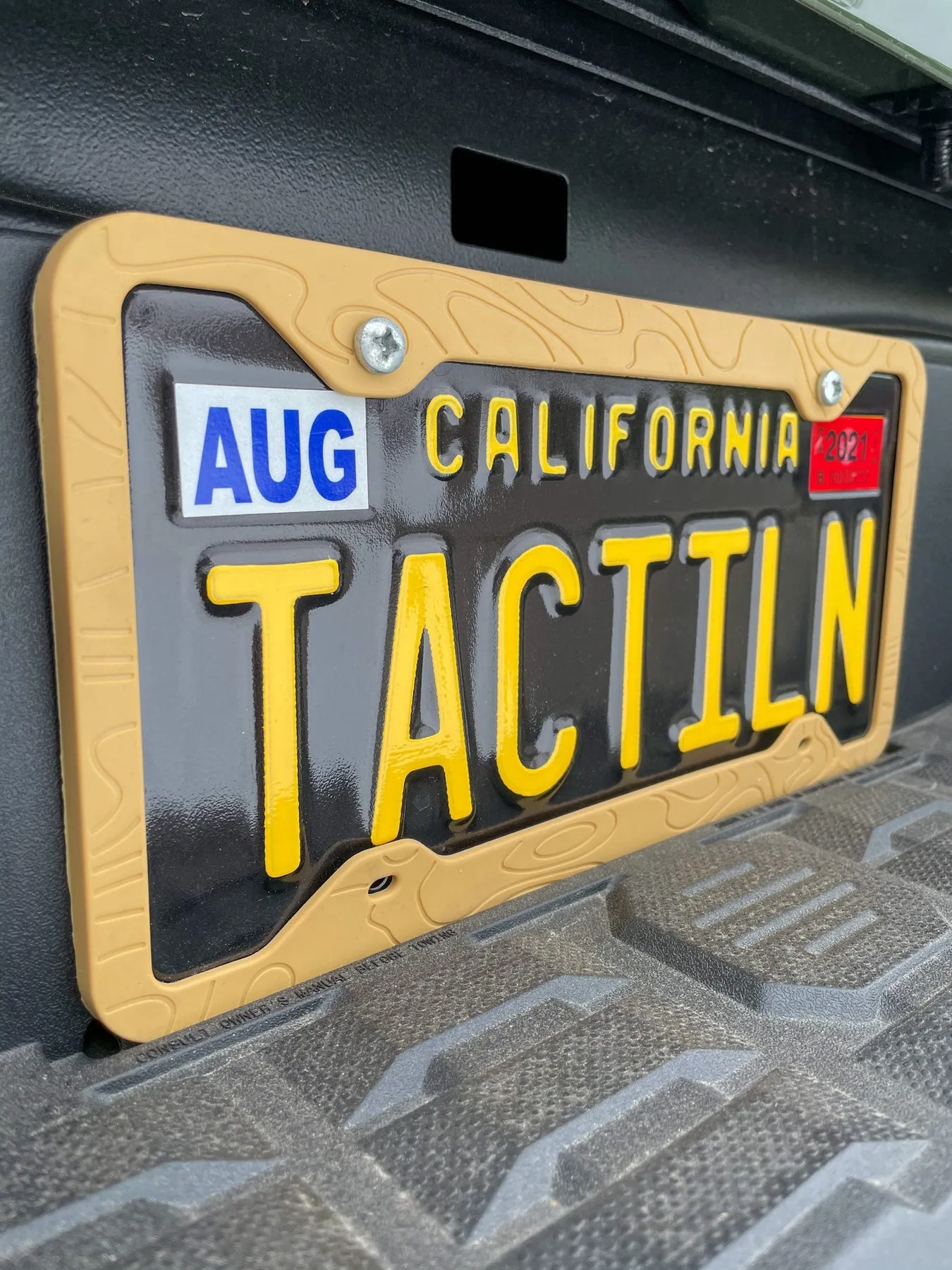 Tactilian Silicone Topography License Plate Frame