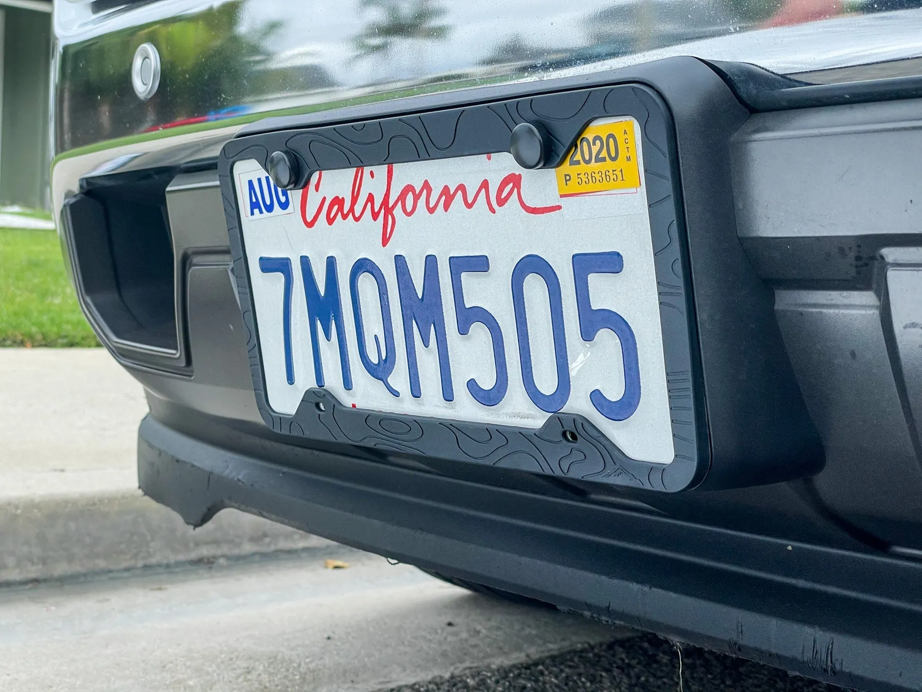 Tactilian Silicone Topography License Plate Frame