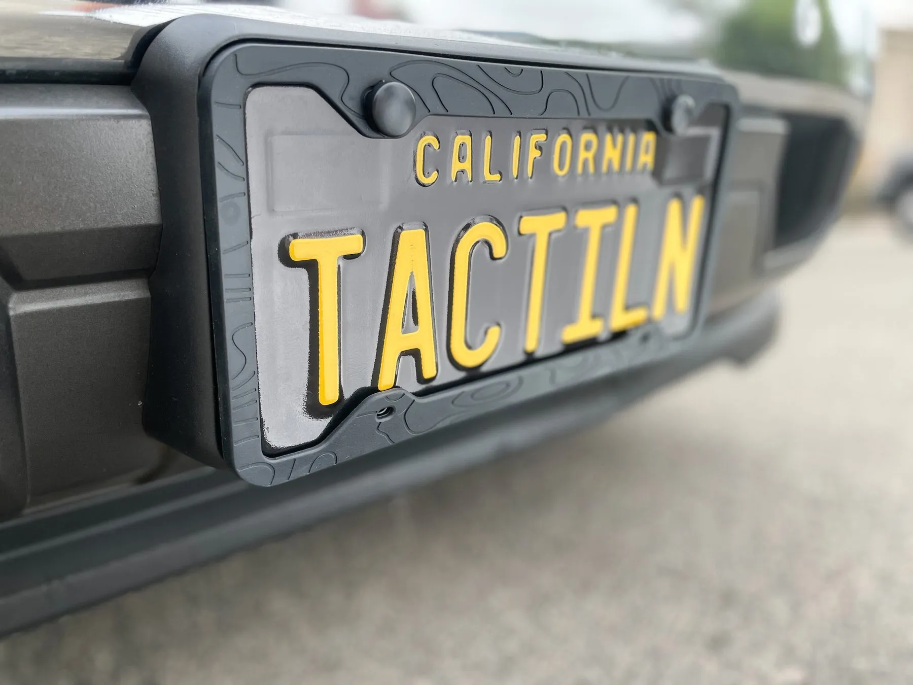 Tactilian Silicone Topography License Plate Frame