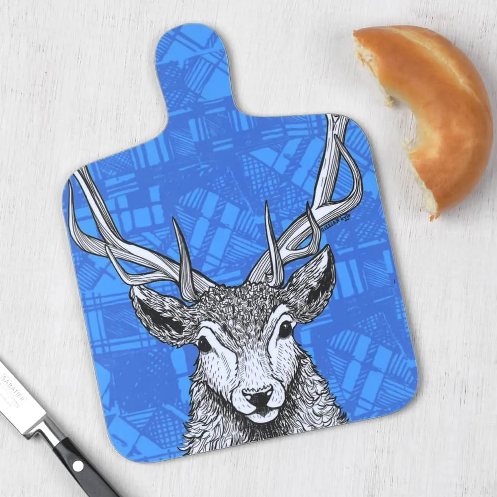 Tartan Stag Mini Chopping Board