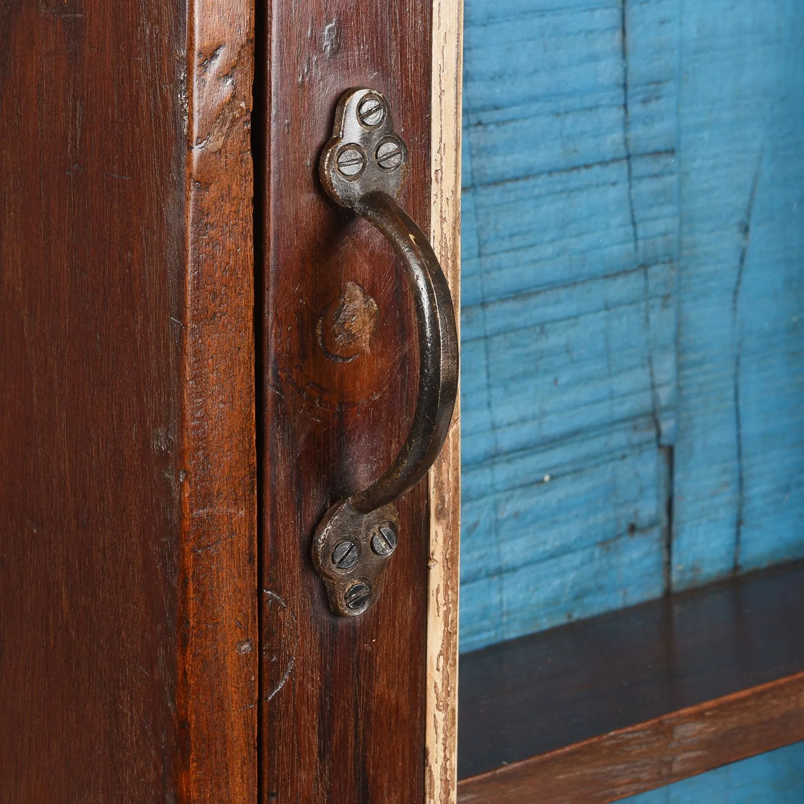 Teak Glazed Wall Cabinet - Ca 1920