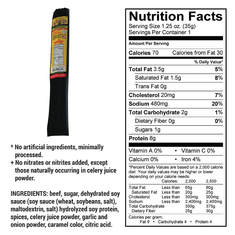 Teriyaki Beef Sticks
