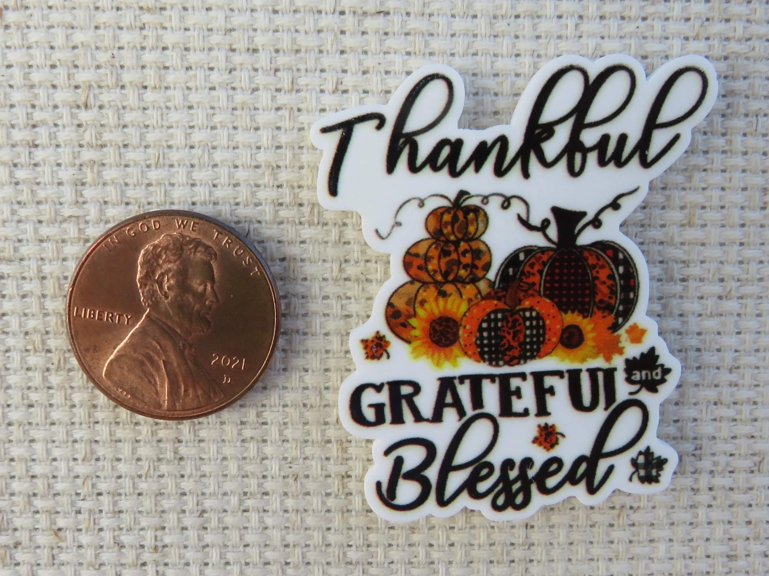 Thankful, Grateful and Blessed Needle Minder, Cover Minder, Magnet