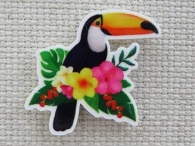 Toucan with Hibiscus Flowers Needle Minder, Cover Minder, Magnet