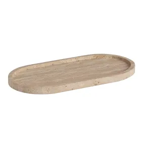 Travertine Oval Tray | 30x15x1.5cm