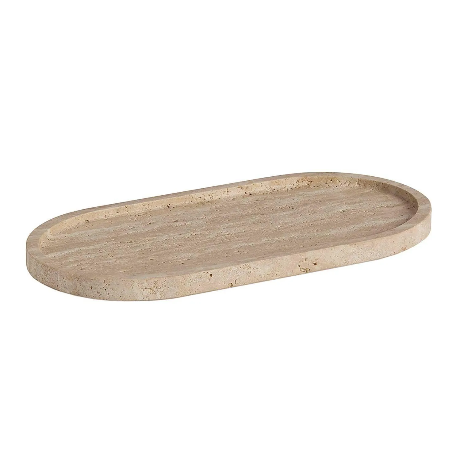 Travertine Oval Tray | 30x15x1.5cm