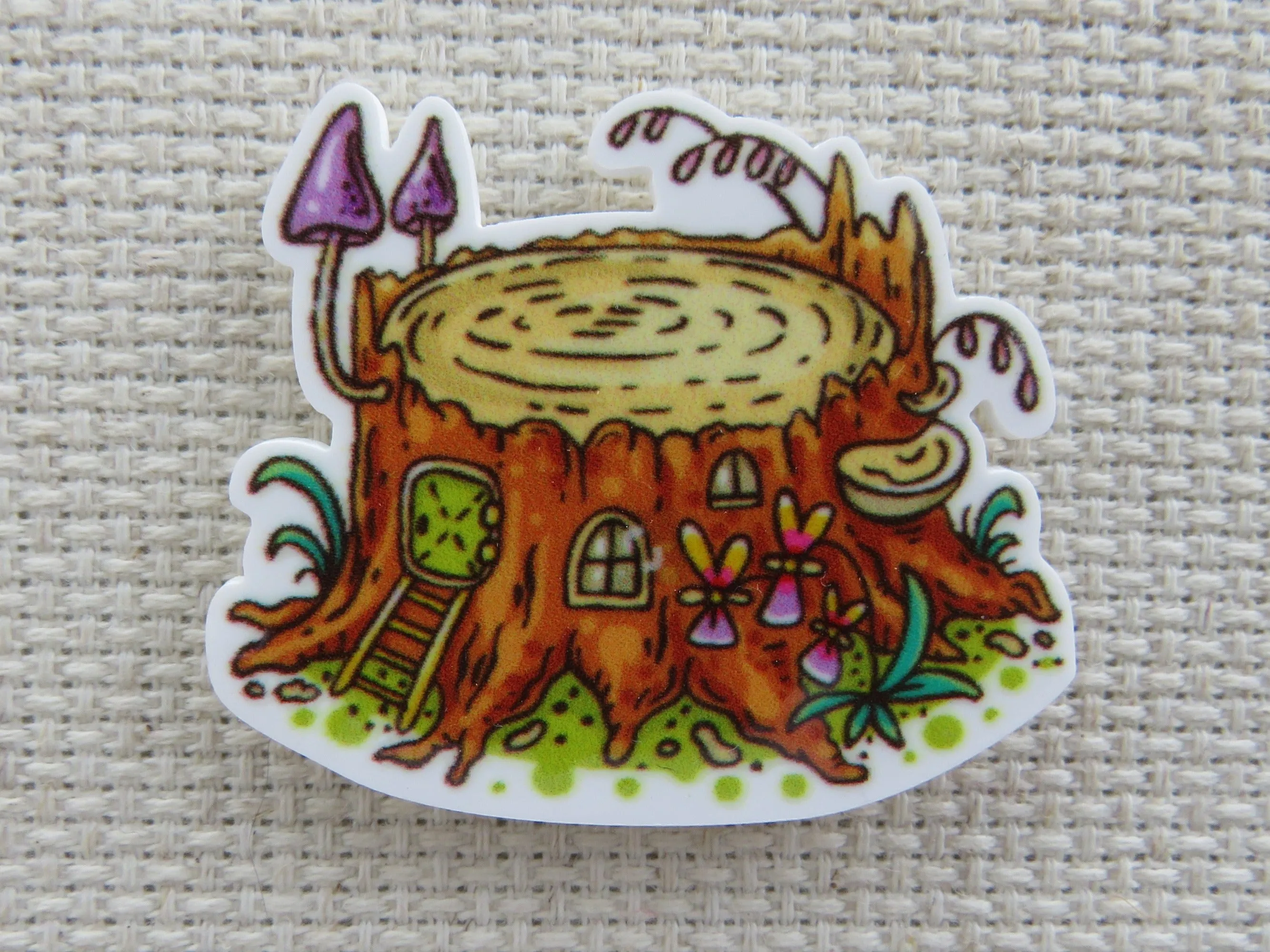 Tree Stump Needle Minder, Cover Minder, Magnet
