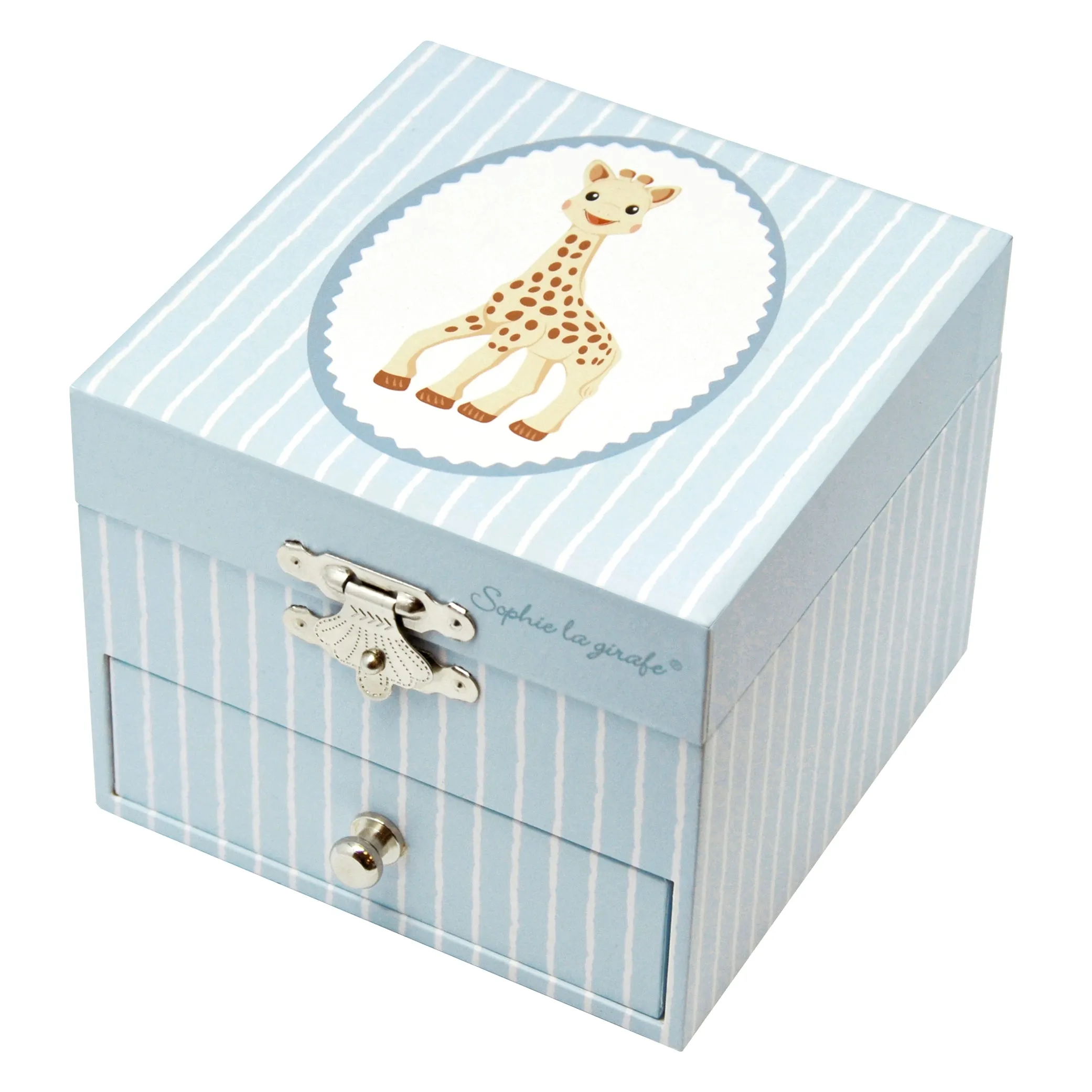 Trousselier Photoluminescent Musical Cube Box Sophie The Giraffe Pink