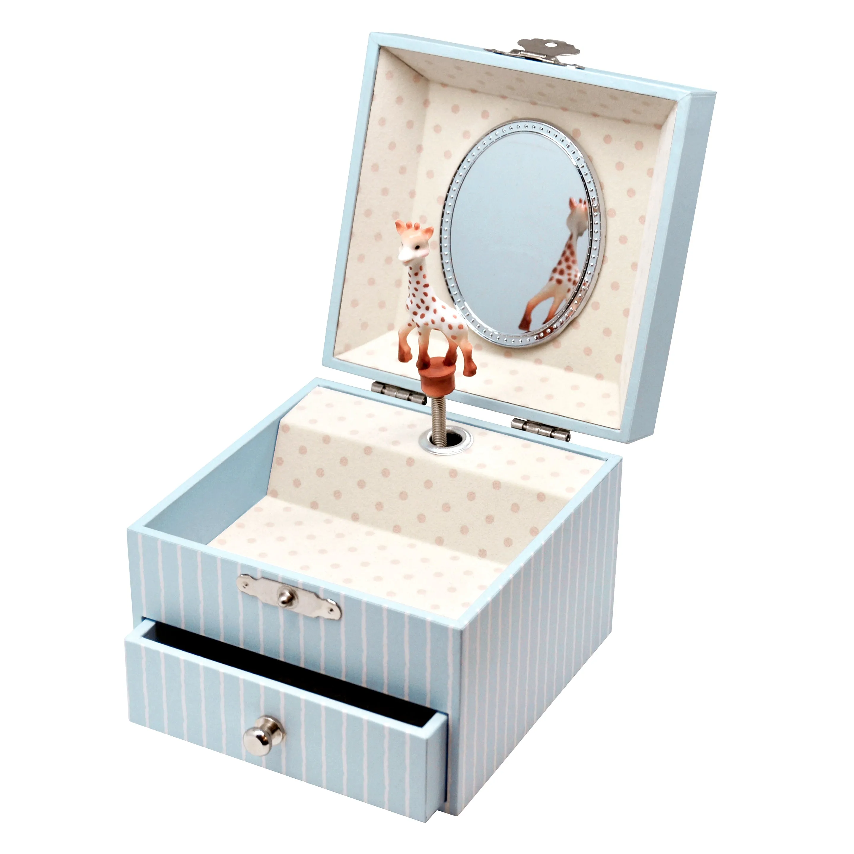 Trousselier Photoluminescent Musical Cube Box Sophie The Giraffe Pink