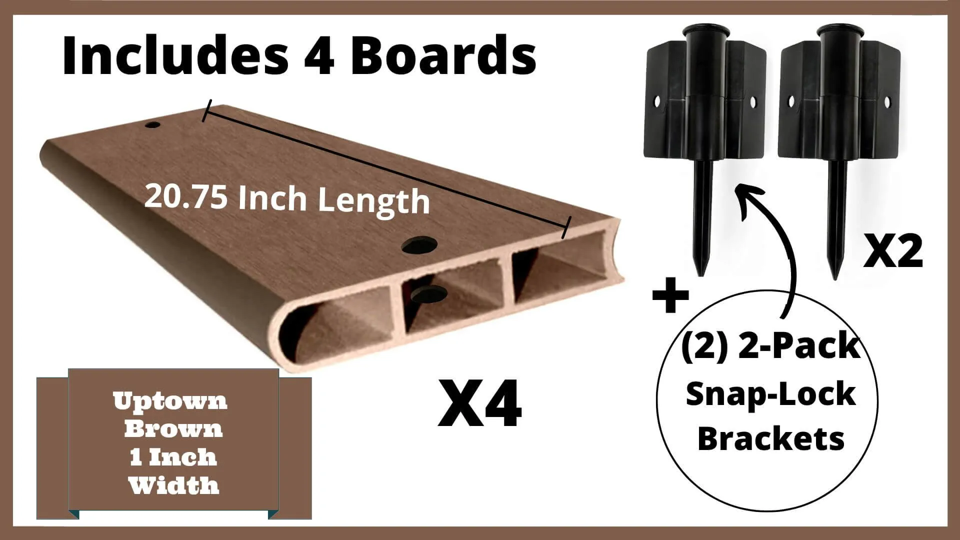 Uptown Brown 1" Profile Components