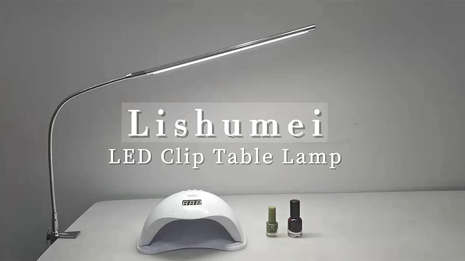 USB LED Desk Lamp, Adjustable Clip On LED Nail Lamp Light Eye Care Gooseneck 360° Swivel with Switch LED Clamp Light for Manicure Reading Tattoo