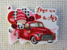 Valentines Gnome Truck Needle Minder, Cover Minder, Magnet