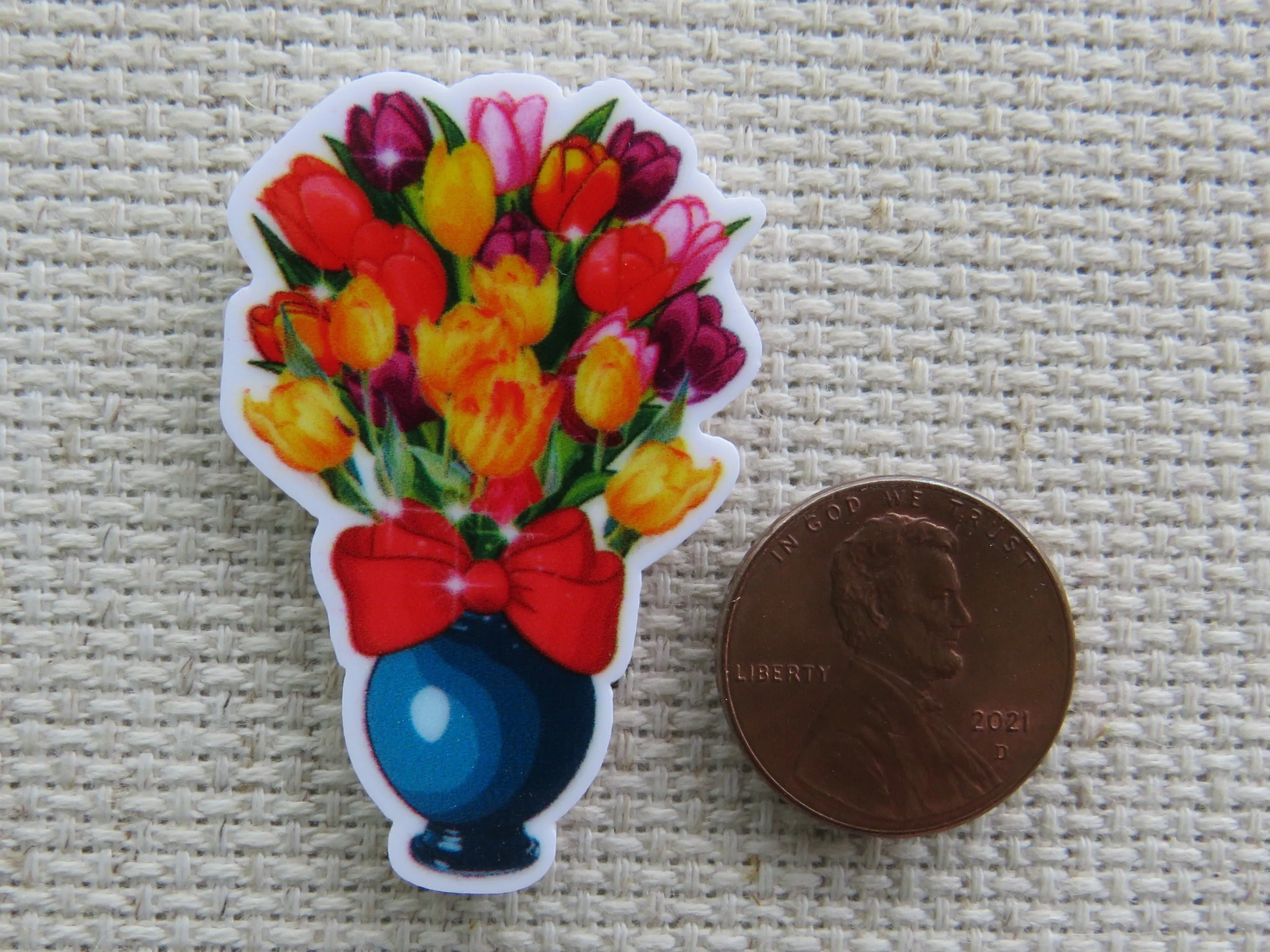 Vase of Tulips Needle Minder, Cover Minder, Magnet