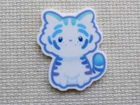 White Tiger Cat Needle Minder, Cover Minder, Magnet