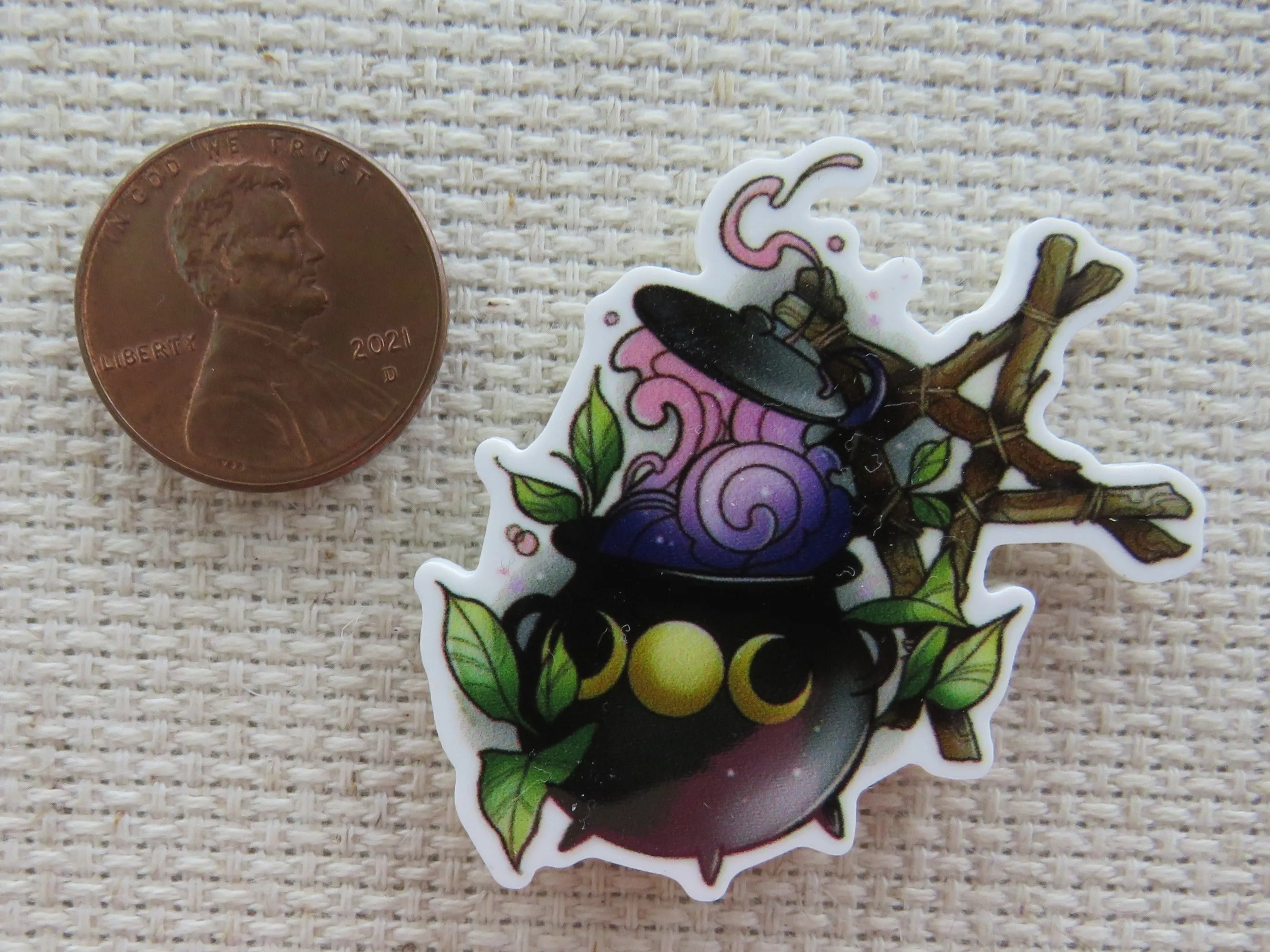 Witch's Cauldron Needle Minder, Cover Minder, Magnet
