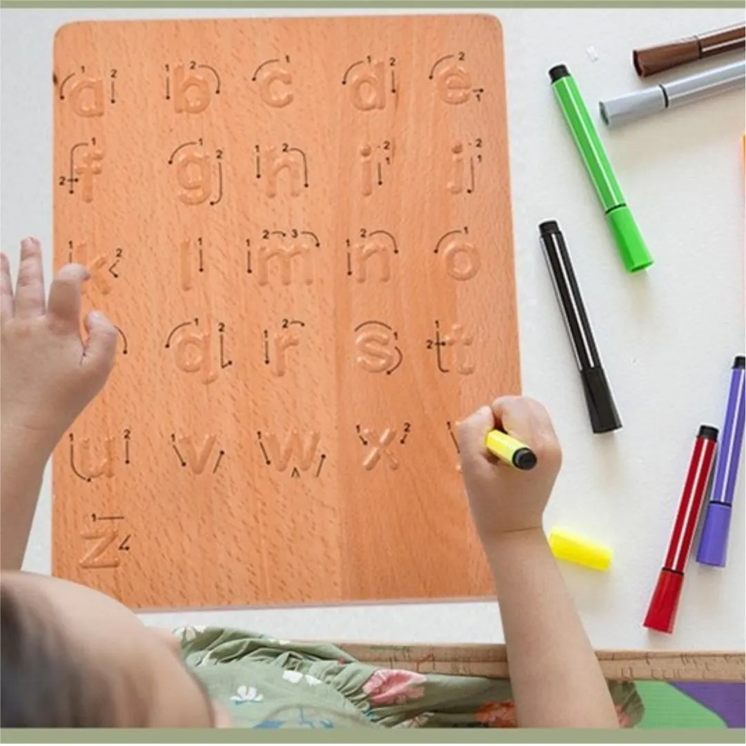 Wooden Alphabet Tracing Board