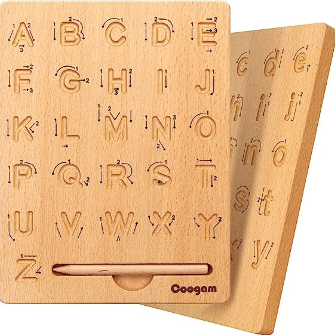 Wooden Alphabet Tracing Board