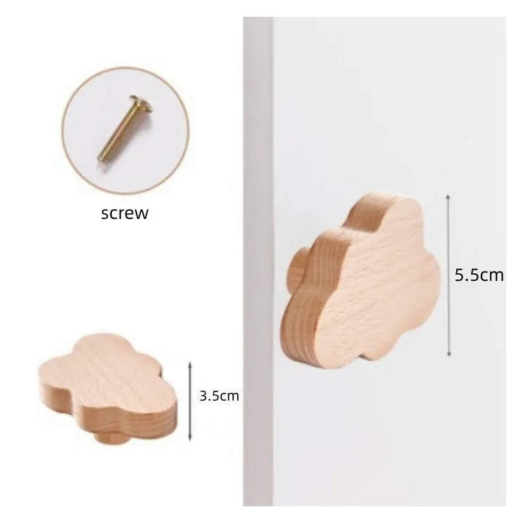 Wooden Cupboard Knob | Cloud
