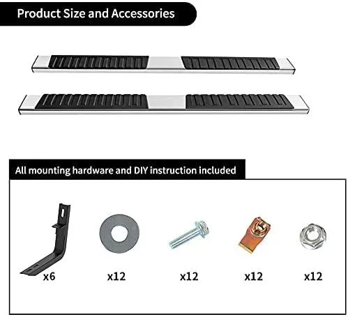 YITAMOTOR® 2015-2024 Chevy Colorado/GMC Canyon Crew Cab 6" Running Boards Side Steps Bars