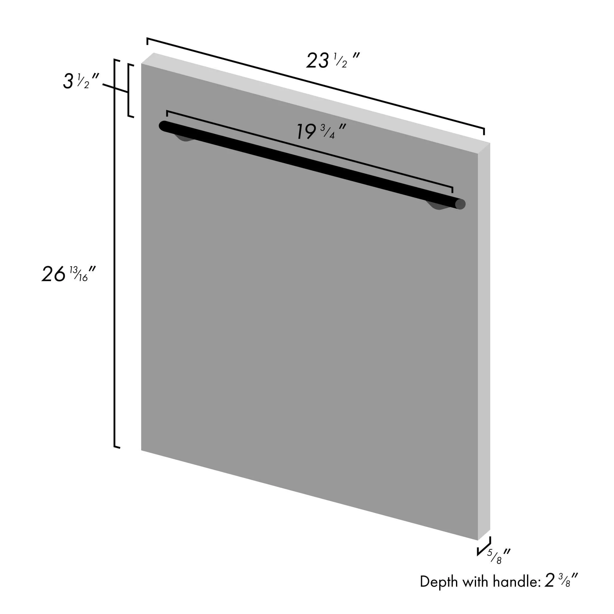 ZLINE 24 in. Top Control Dishwasher 120-Volt with Stainless Steel Tub and Modern Style Handle