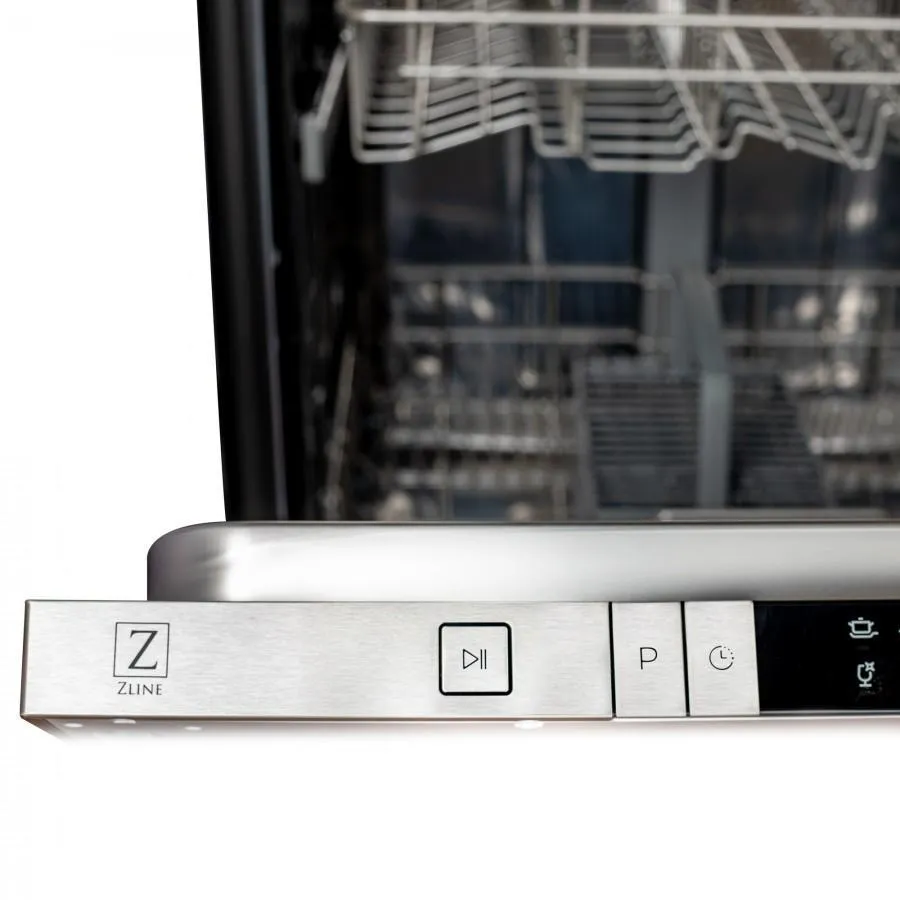 ZLINE 24 in. Top Control Dishwasher 120-Volt with Stainless Steel Tub and Modern Style Handle