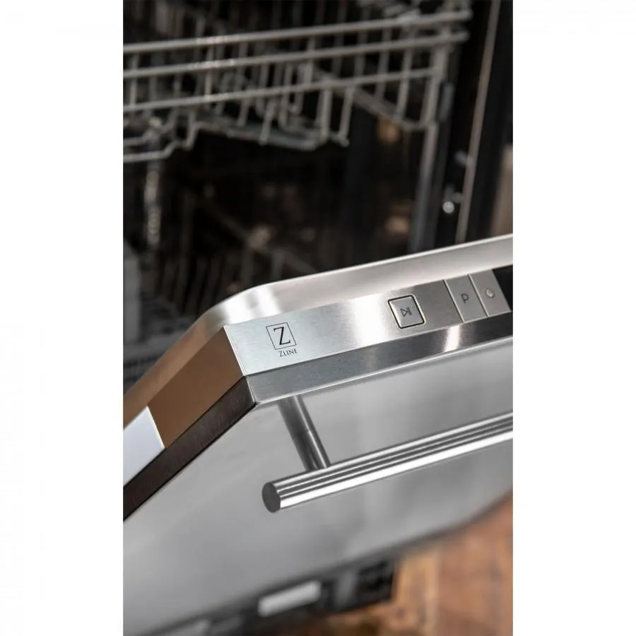 ZLINE 24 in. Top Control Dishwasher 120-Volt with Stainless Steel Tub and Modern Style Handle