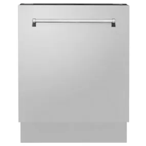 ZLINE 24" Top Control Tall Tub Dishwasher in Custom Panel Ready with Stainless Steel Tub and 3rd Rack (DWV-24)
